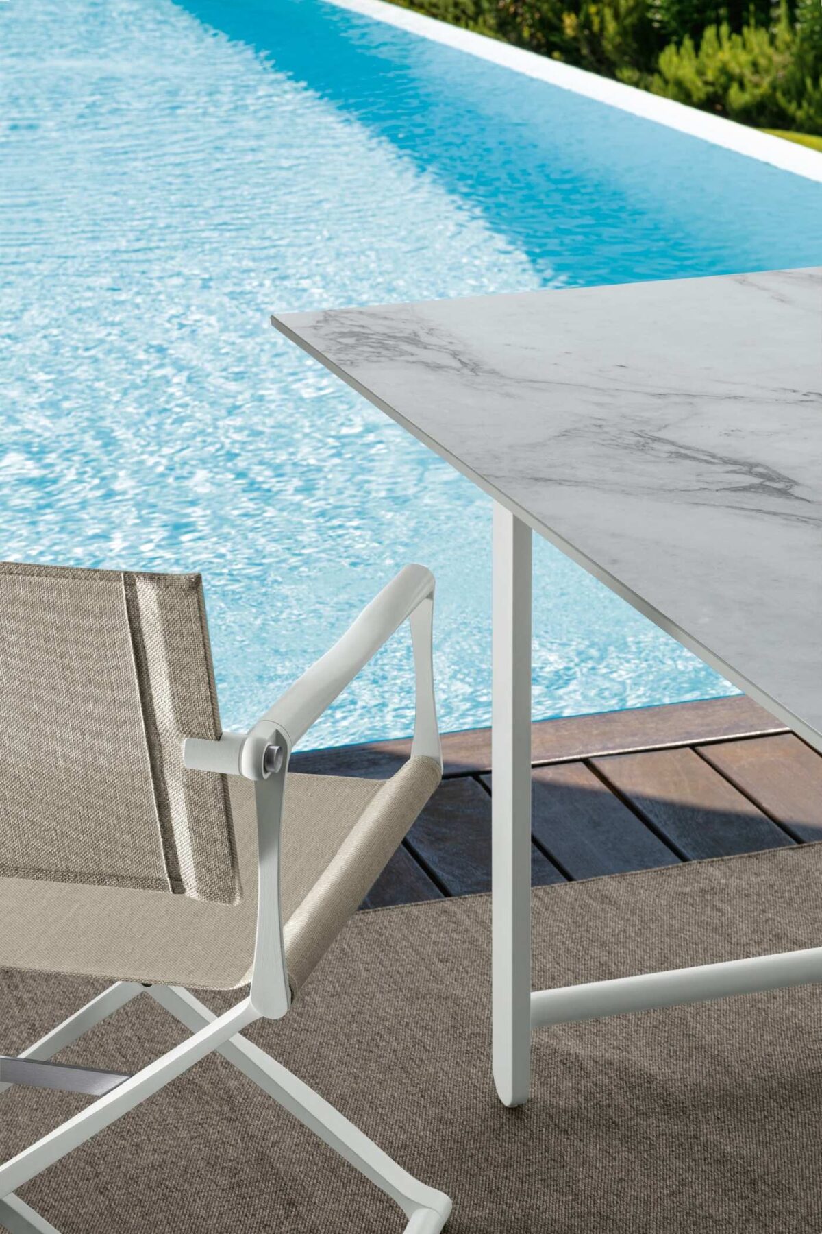 Luxury Riviera Director Chair by Talentispa Italian leather seating in Royal Oak MI patio