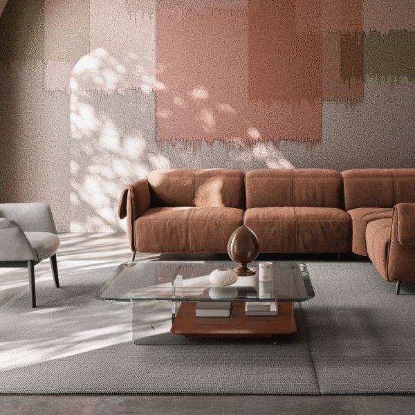 Modern Seagull sofa by Natuzzi, high-end Italian design for Royal Oak, Michigan.