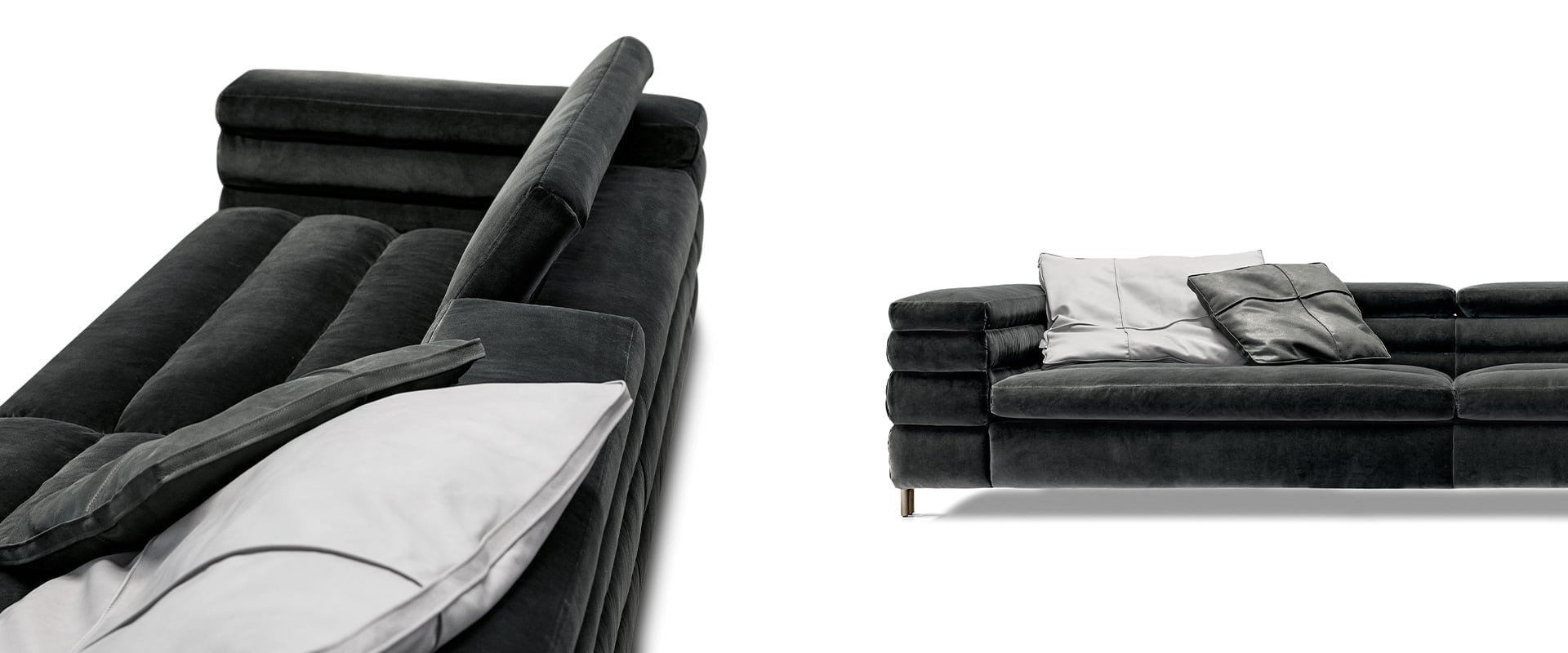 “Mayfair sofa by Arketipo with elegant tufted design at Royal Oak showroom”