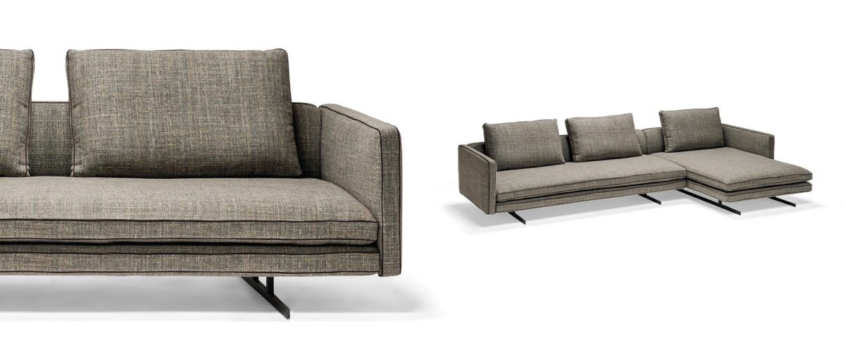 “Moss sofa by Arketipo with rounded modular design at Royal Oak showroom”