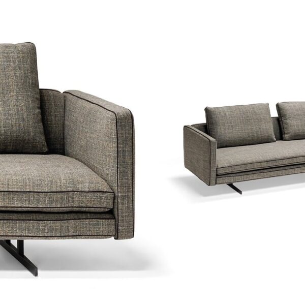 “Moss sofa by Arketipo with rounded modular design at Royal Oak showroom”