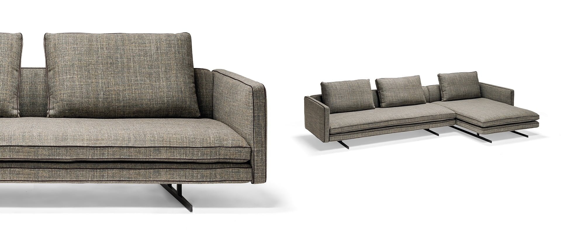 “Moss sofa by Arketipo with rounded modular design at Royal Oak showroom”