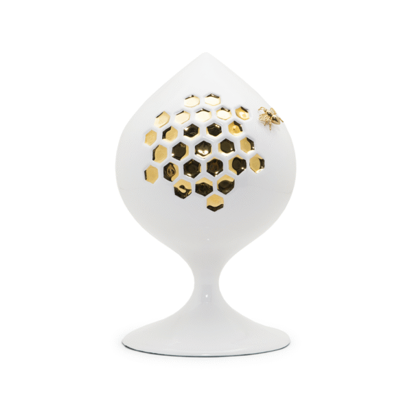 High-end Pumo Bee Decorative Object by Natuzzi Italia, modern Italian ceramic good luck charm for Troy, Michigan.
