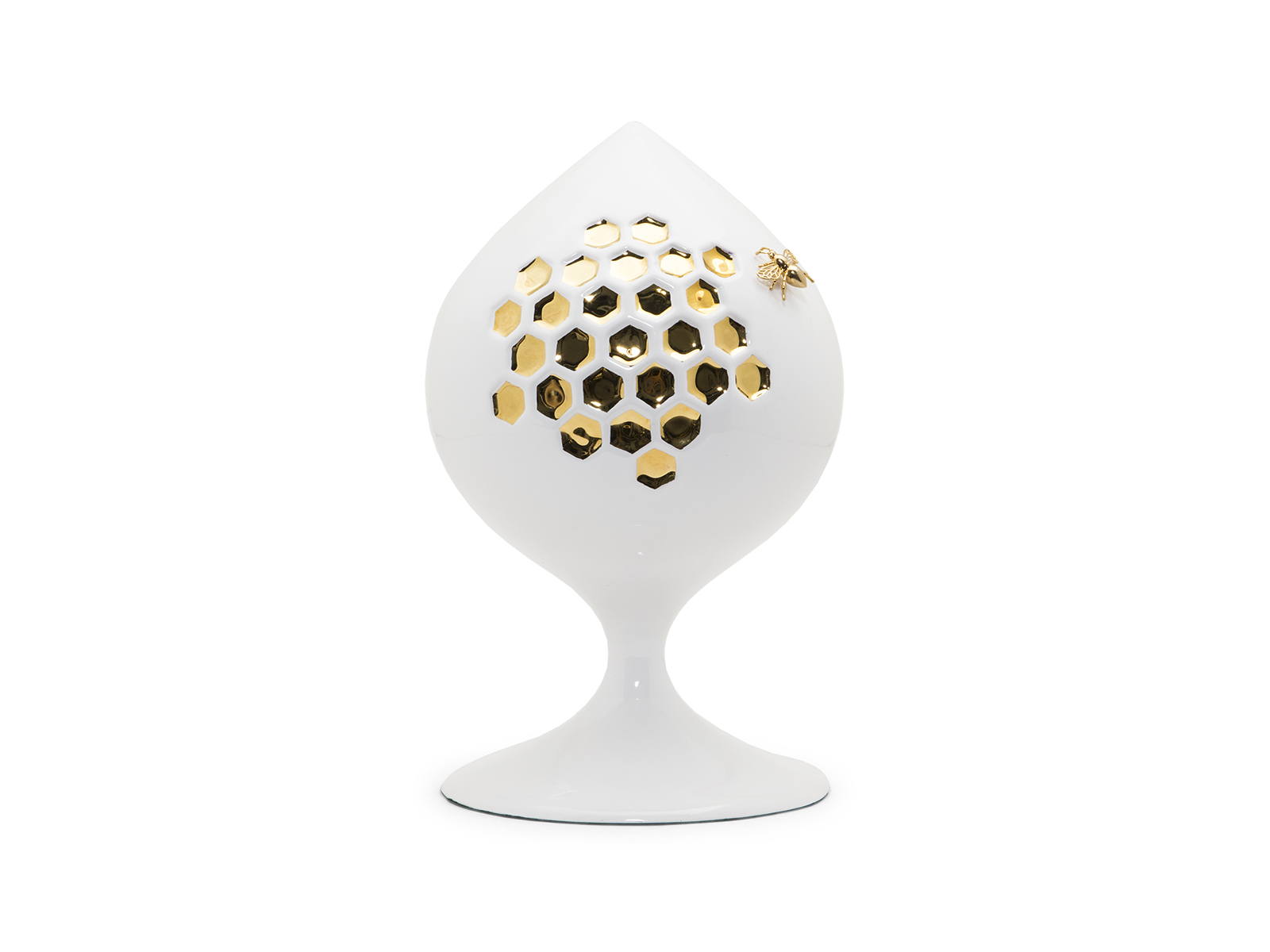 High-end Pumo Bee Decorative Object by Natuzzi Italia, modern Italian ceramic good luck charm for Troy, Michigan.