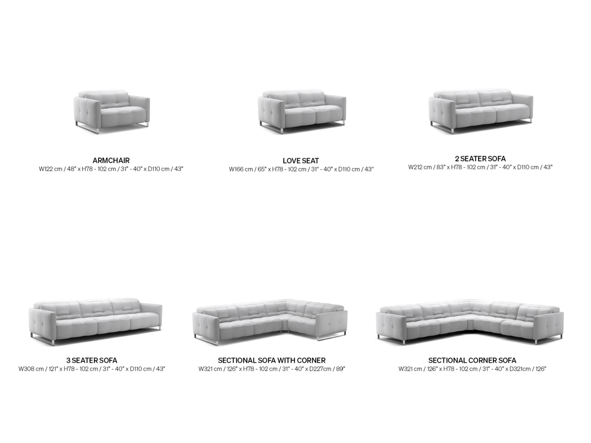 Modern Philo sofa by Natuzzi, perfect for a sophisticated, luxury living space in Troy, Michigan.