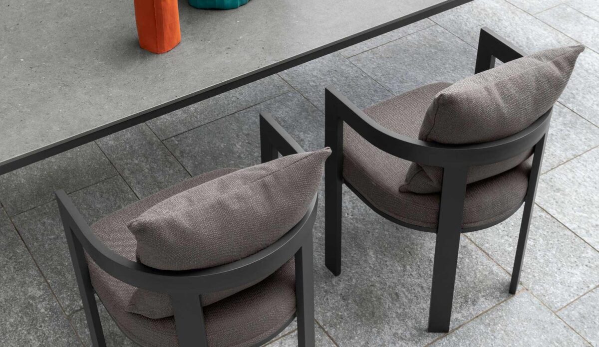 Argo Alu Dining Armchair by Talenti – modern outdoor chair with powder-coated aluminum frame and elegant design