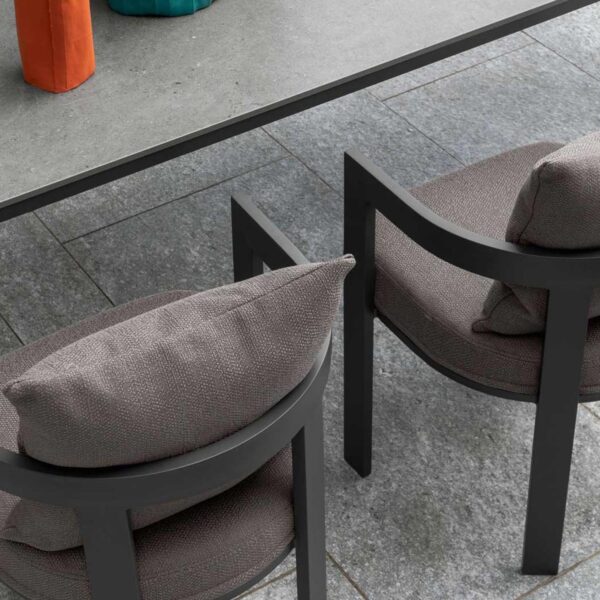 Argo Alu Dining Armchair by Talenti – modern outdoor chair with powder-coated aluminum frame and elegant design