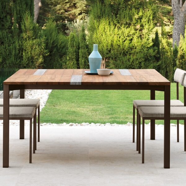 Casilda Dining Chair by Talenti – refined outdoor chair with sleek frame and sling seat design