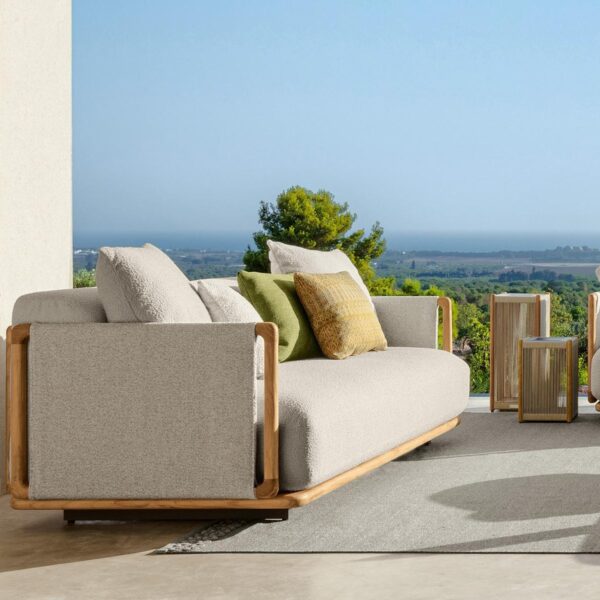 Luxury contemporary Jun 2-place outdoor sofa by Talentispa, designer outdoor furniture for Birmingham, Michigan.