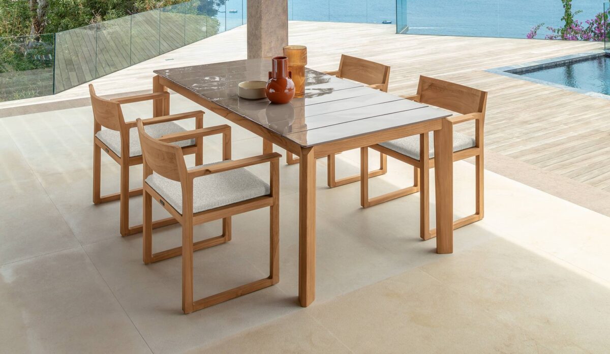 Modern Thea Dining Armchair by Talentispa Italian design in Royal Oak Michigan showroom