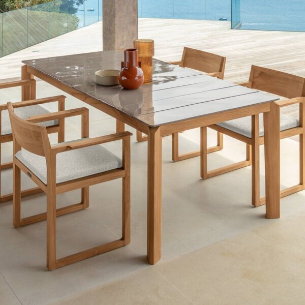 Modern Thea Dining Armchair by Talentispa Italian design in Royal Oak Michigan showroom