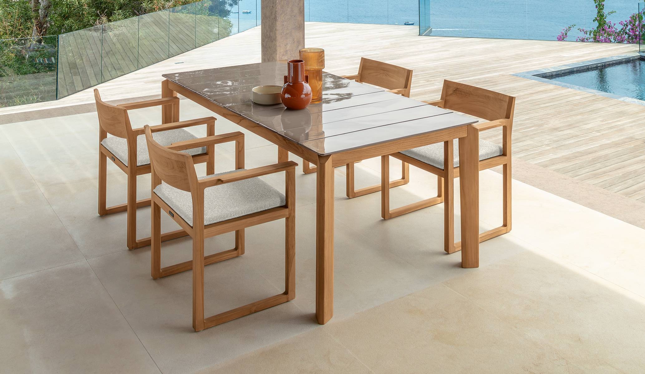 Modern Thea Dining Armchair by Talentispa Italian design in Royal Oak Michigan showroom