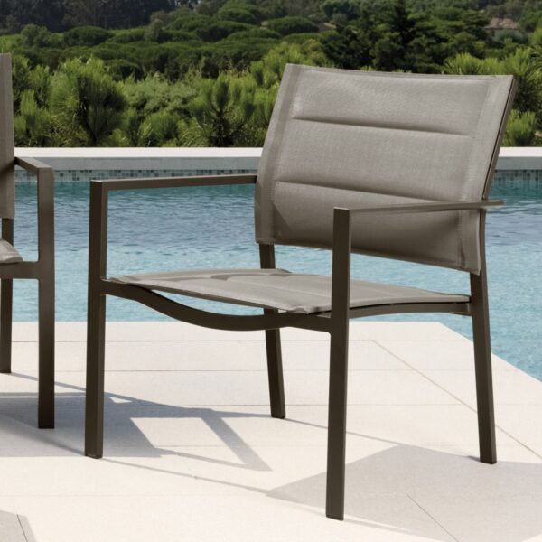 Touch Living Armchair by Talenti with deep cushions and contemporary design for modern outdoor living