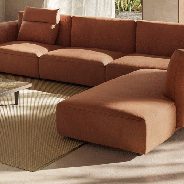 Modern Herman sofa by Natuzzi, high-end Italian design for Birmingham, Michigan.