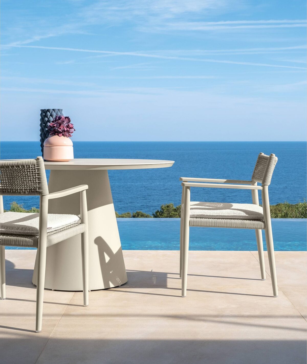 Modern Dolcevita//Alu Dining Chair by Talentispa Italian aluminum chair in Troy MI dining area
