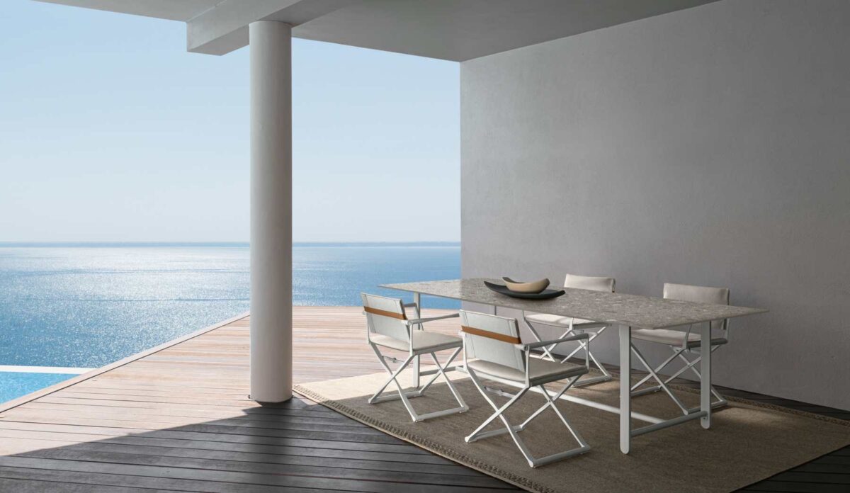 Modern Riviera Director Chair by Talentispa Italian design in Royal Oak Michigan showroom