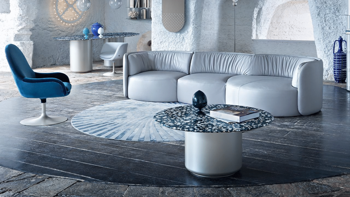 Modern Deep sofa by Natuzzi, high-end Italian design for Troy, Michigan.