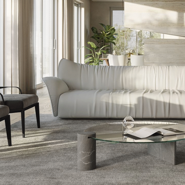 Modern Juno sofa by Natuzzi, high-end Italian design for Birmingham, Michigan.