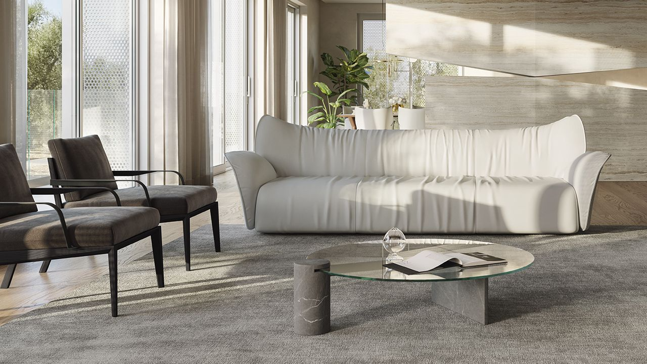 Modern Juno sofa by Natuzzi, high-end Italian design for Birmingham, Michigan.