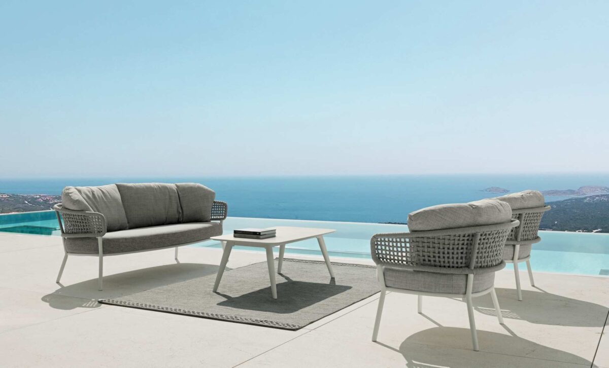Luxury Moon//Alu Love Seat by Talentispa Italian contemporary seat in Troy Michigan garden