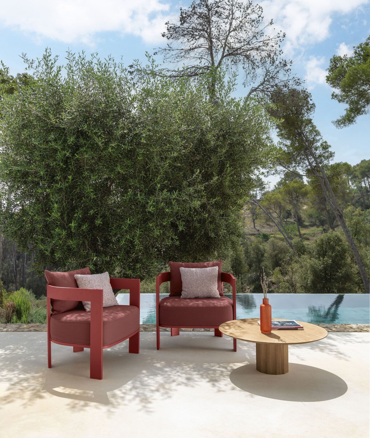 High-end Argo Alu Dining Armchair by Talenti offering clean design and long-lasting outdoor performance