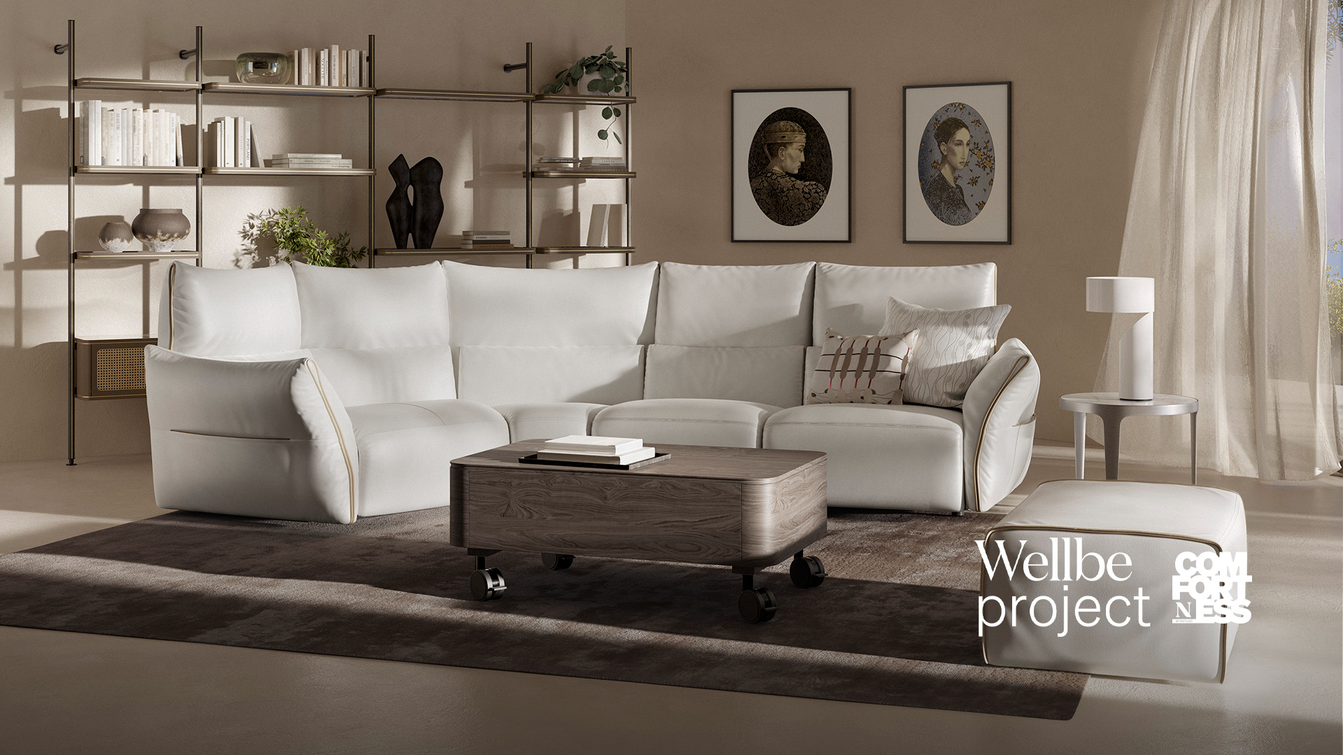 High-end Wellbe Project by Natuzzi, a modern Italian furniture collection for Birmingham, Michigan.