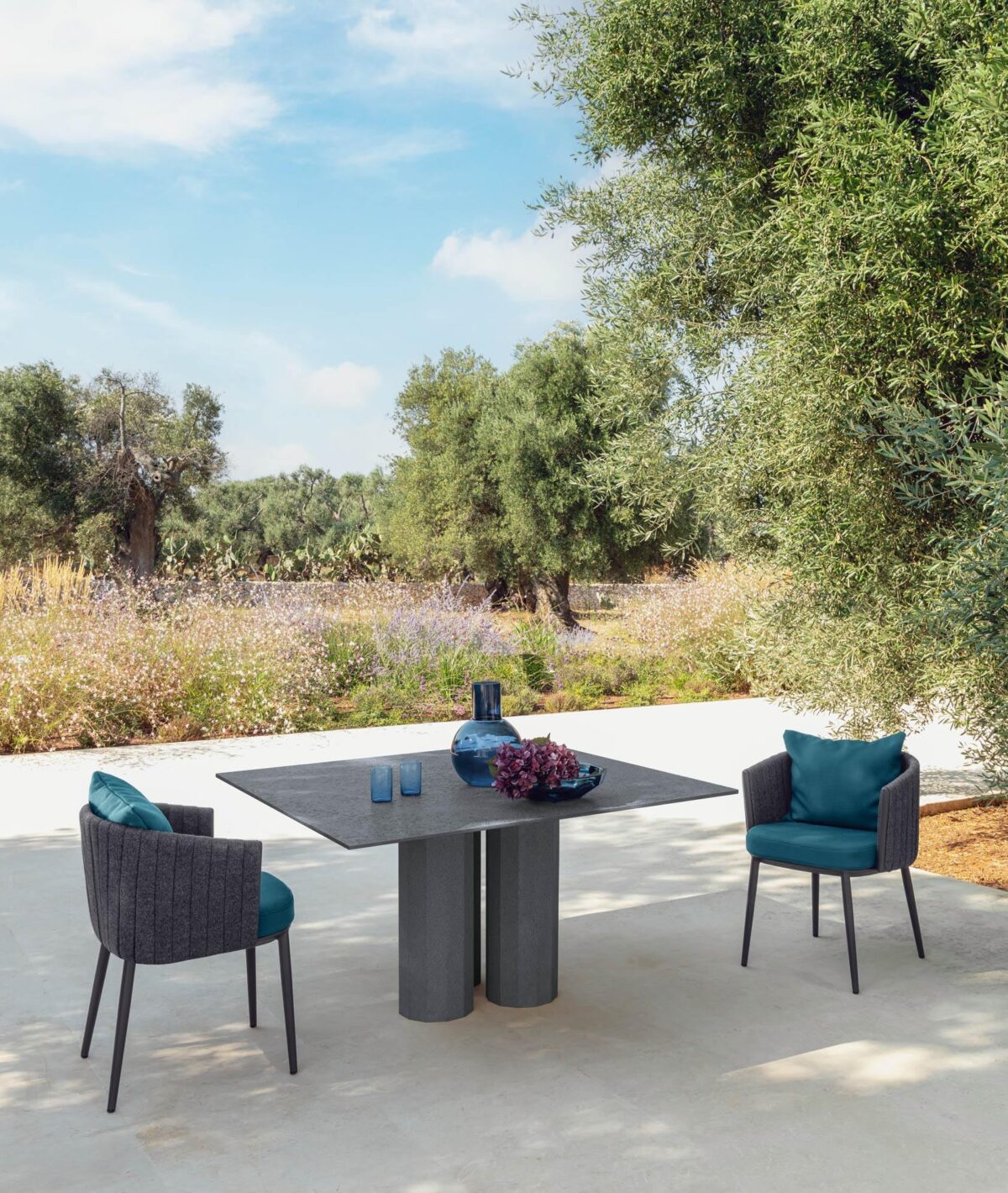 Outdoor Salinas Dining Chair by Talenti featuring lightweight design and sophisticated style