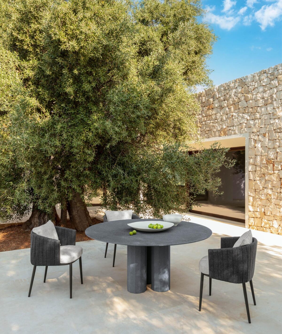Luxury Salinas Dining Chair by Talenti combining artisanal craftsmanship with modern outdoor comfort