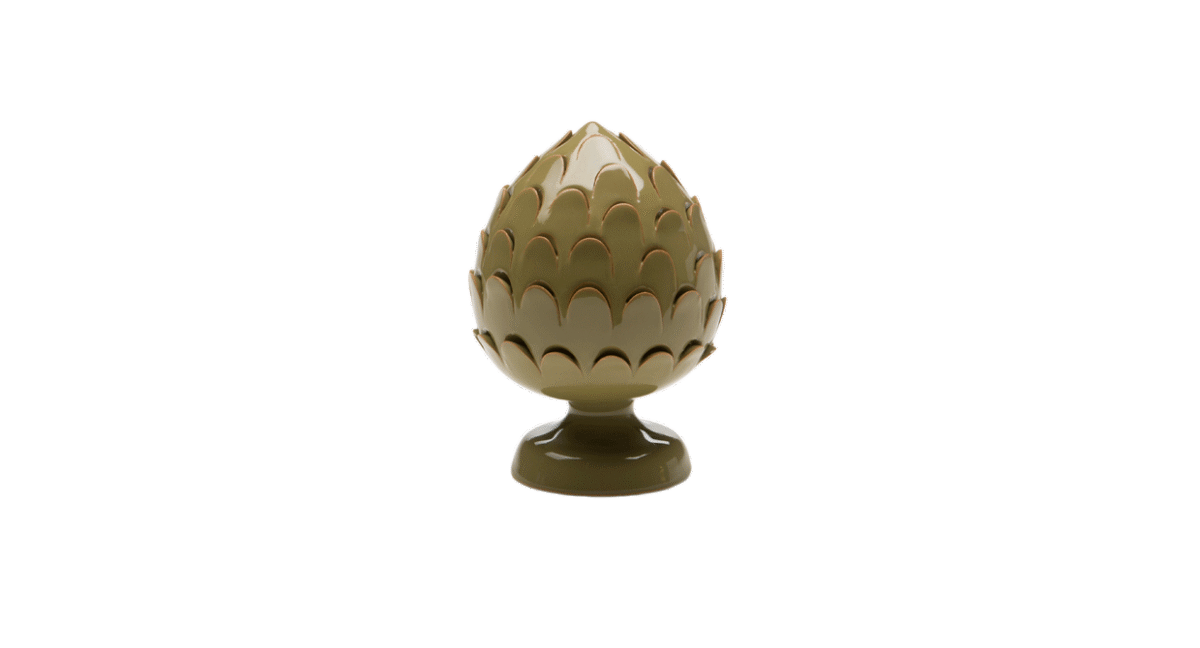 High-end Pumo Decorative Object by Natuzzi Italia, modern Italian ceramic good luck charm for Troy, Michigan.