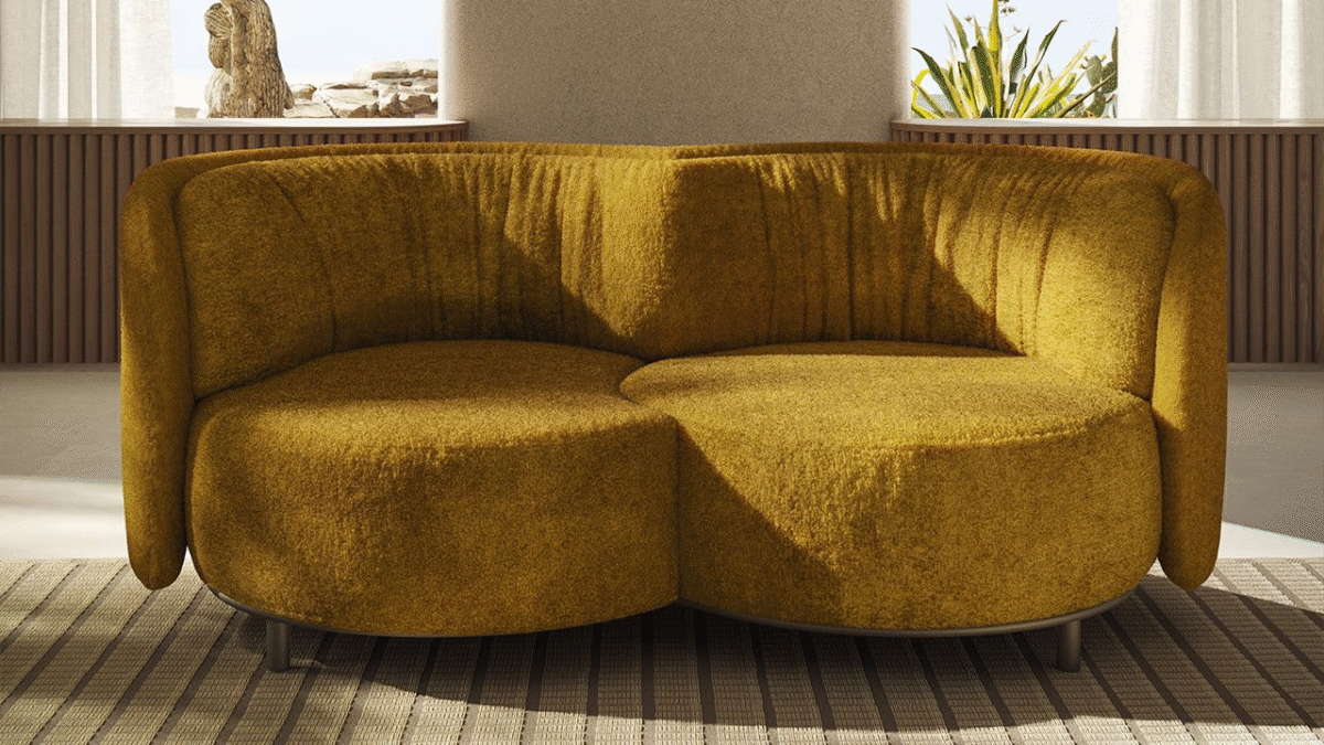 Modern Wave sofa by Natuzzi, high-end Italian design for Troy, Michigan.