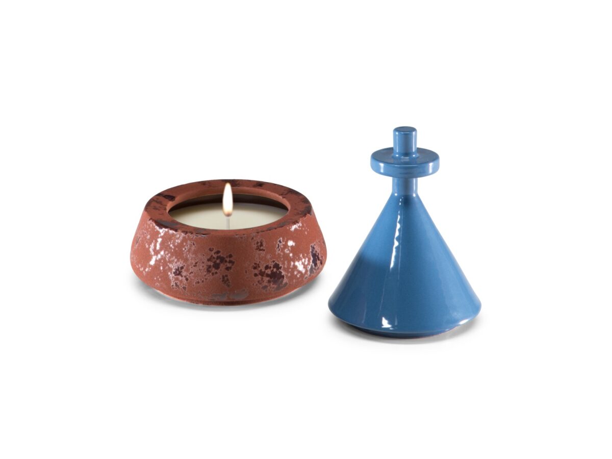 High-end Trullini Aromatic Candle by Natuzzi Italia, modern Italian ceramic decorative object for Troy, Michigan.
