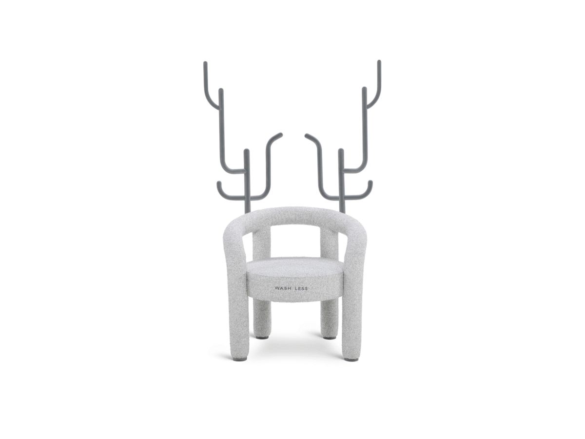 High-end The Wash Less Project armchair by Fabio Novembre for Natuzzi Italia, sustainable design for Royal Oak, Michigan.