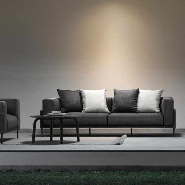 Modern CleoSoft//Alu Three‑seater Sofa by Talentispa Italian aluminum design in Royal Oak Michigan showroom