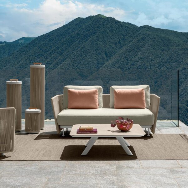 Modern Coral Two‑seater Sofa by Talentispa Italian design in Royal Oak Michigan showroom