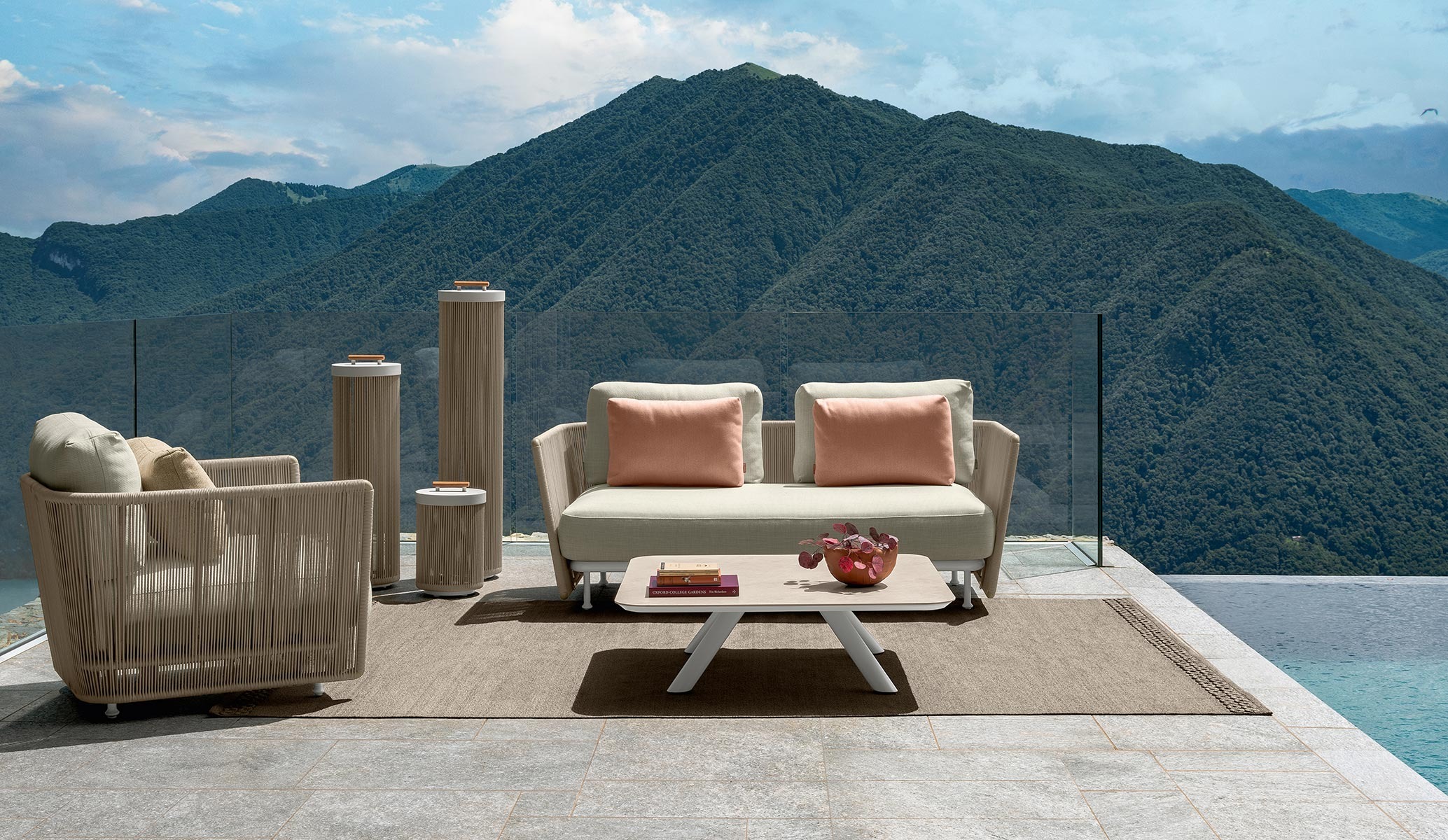 Modern Coral Two‑seater Sofa by Talentispa Italian design in Royal Oak Michigan showroom