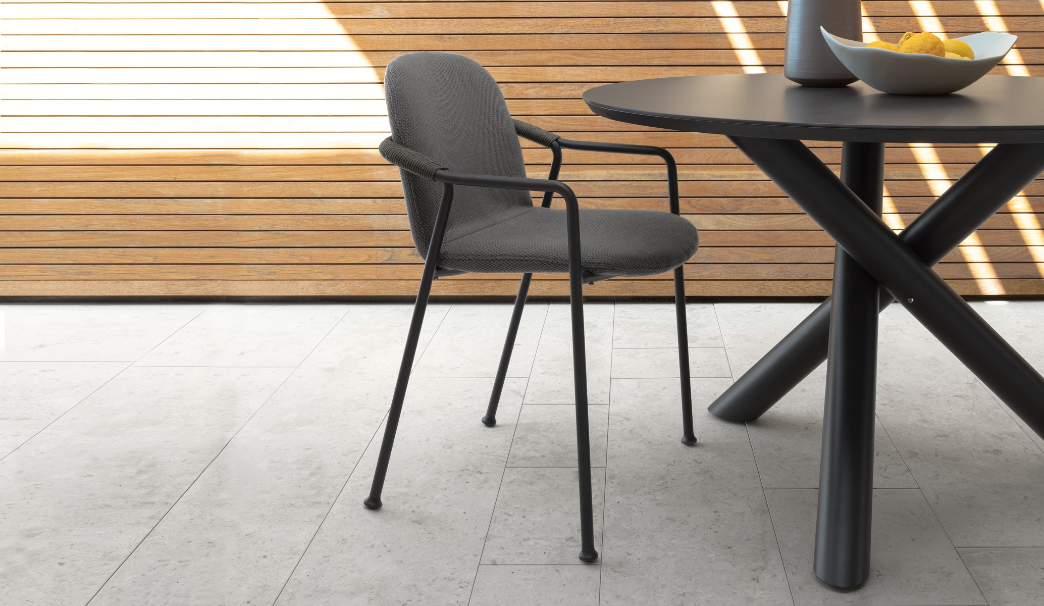 Modern Coral Dining Armchair by Talentispa Italian design in Royal Oak Michigan showroom