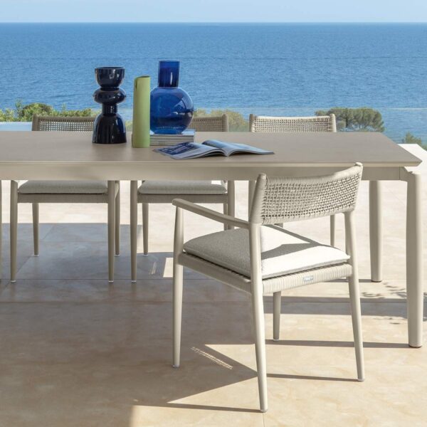 Modern Dolcevita//Alu Dining Chair by Talentispa Italian aluminum design in Royal Oak Michigan showroom