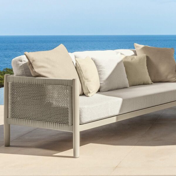 Modern Dolcevita//Alu 3‑Seater Sofa by Talentispa Italian aluminum design in Royal Oak Michigan showroom