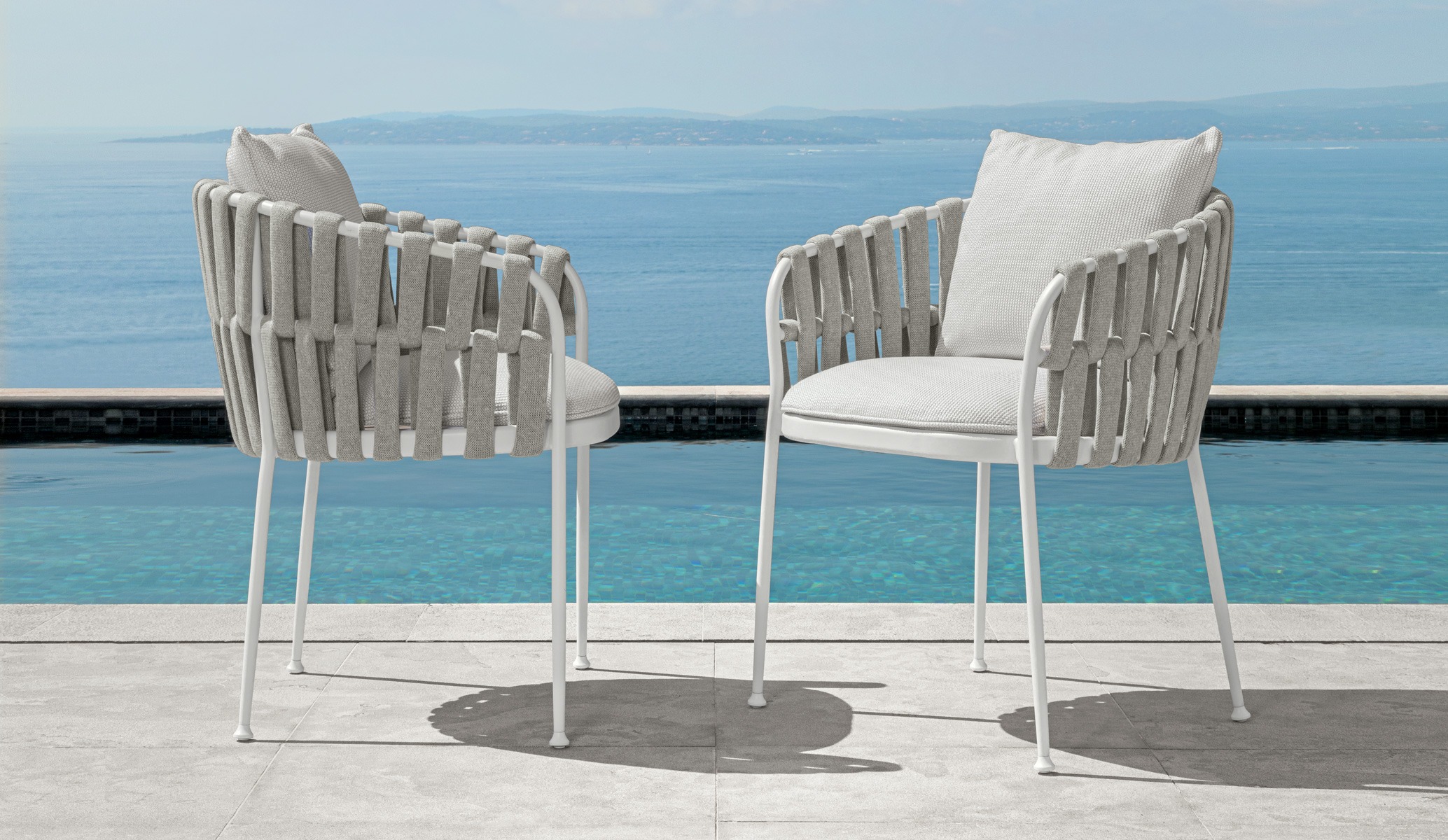 Modern Frame Dining Armchair by Talentispa Italian design in Royal Oak Michigan showroom