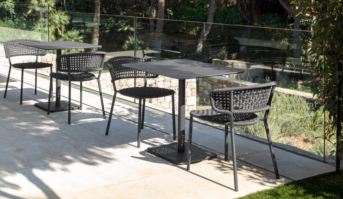 Modern Moon//Alu Dining Chair by Talentispa Italian aluminum design in Royal Oak Michigan showroom