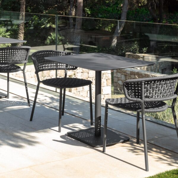 Modern Moon//Alu Dining Chair by Talentispa Italian aluminum design in Royal Oak Michigan showroom
