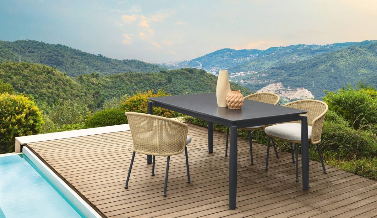 Modern Nido Dining Armchair by Talentispa Italian design in Royal Oak Michigan showroom