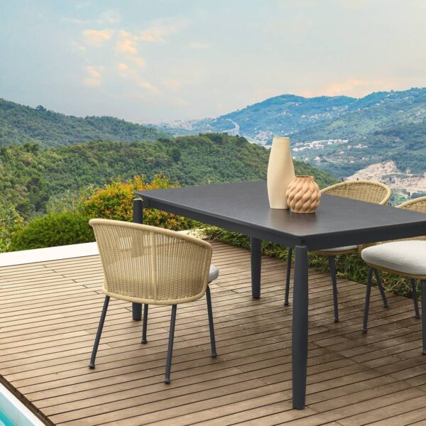 Modern Nido Dining Armchair by Talentispa Italian design in Royal Oak Michigan showroom
