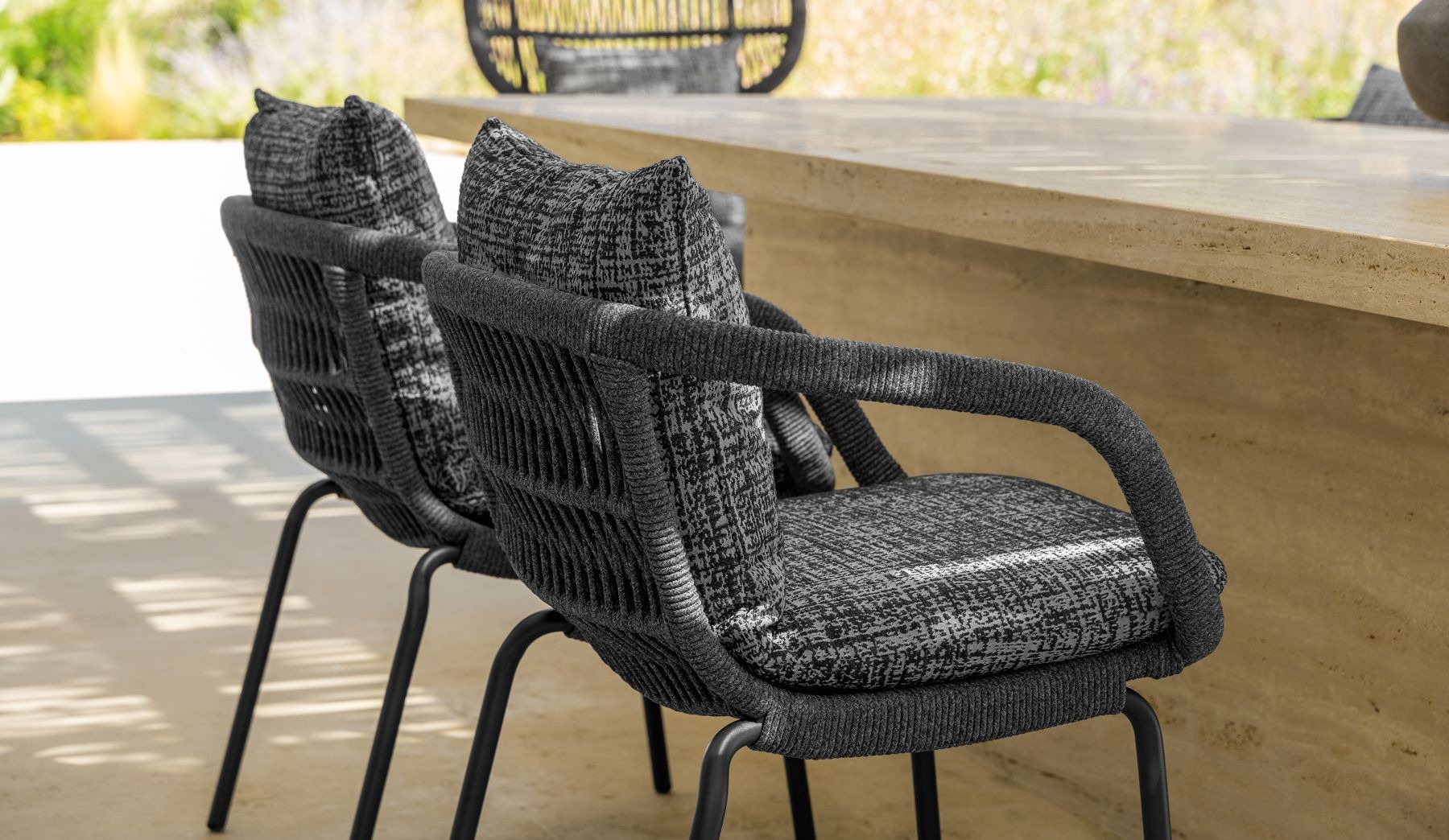 Modern Panama Dining Armchair by Talentispa Italian design in Royal Oak Michigan showroom