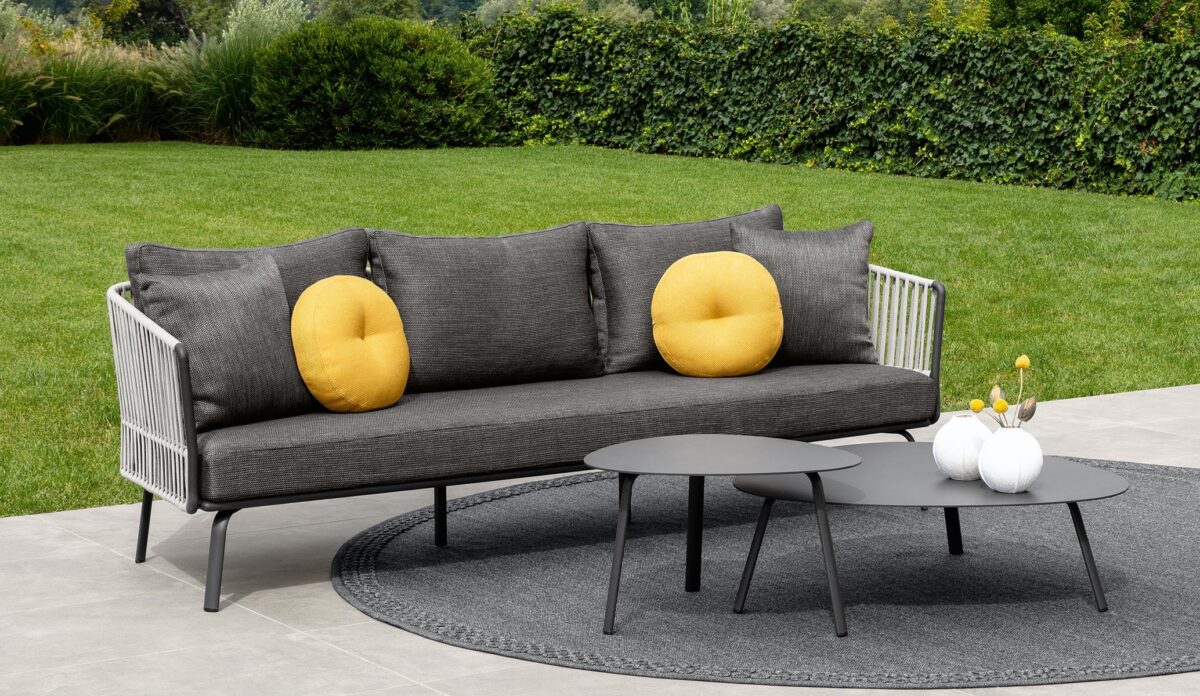 Modern Milo Three‑seater Sofa by Talentispa Italian design in Royal Oak Michigan showroom
