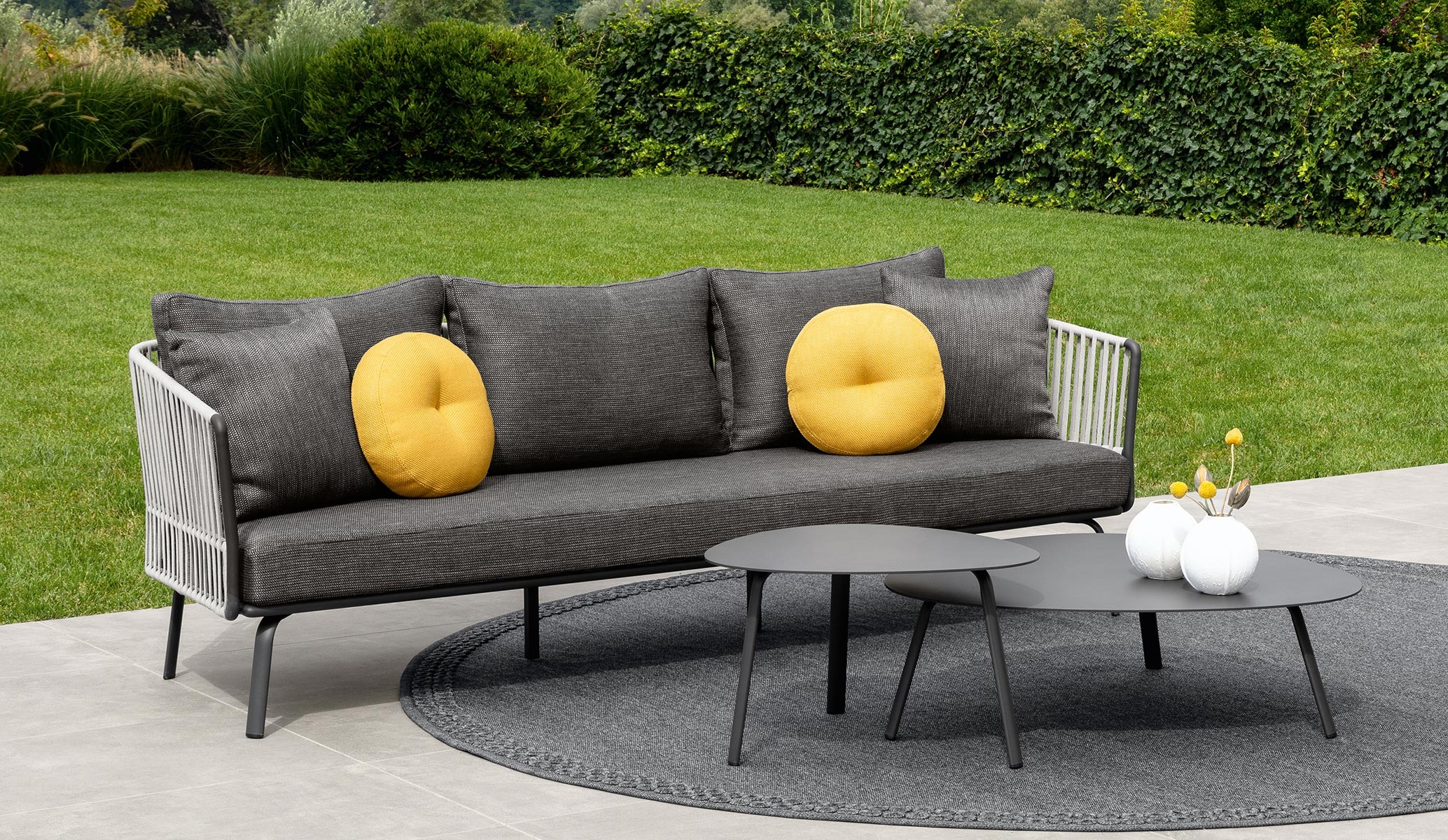 Modern Milo Three‑seater Sofa by Talentispa Italian design in Royal Oak Michigan showroom