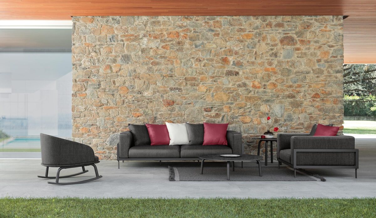 High‑end CleoSoft//Alu Three‑seater Sofa by Talentispa luxury Italian canopy sofa Birmingham MI outdoor space