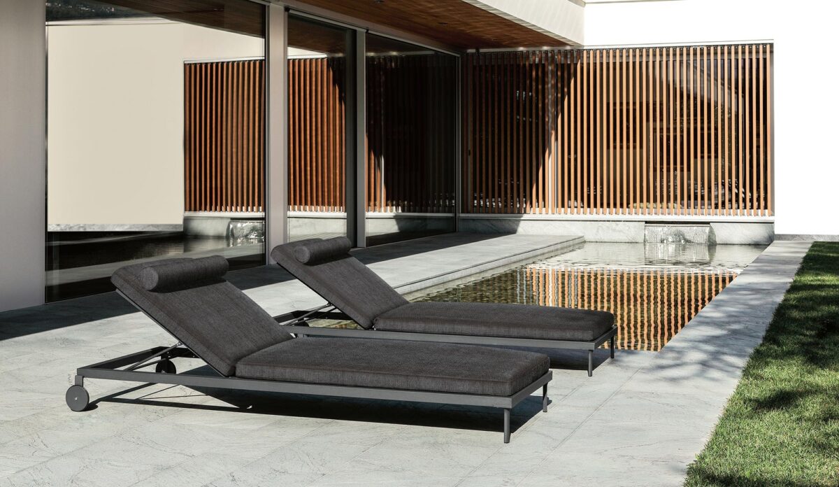 Luxury CleoSoft//Alu Three‑seater Sofa by Talentispa Italian canopy lounge in Troy Michigan garden