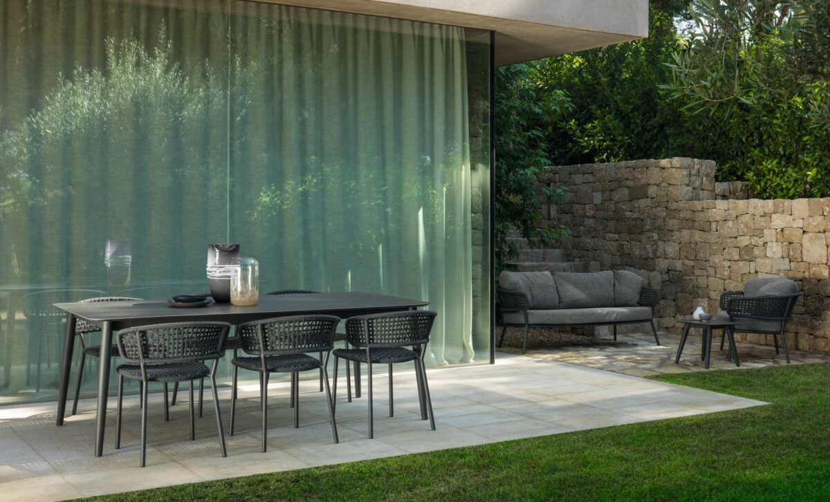 Contemporary Moon//Alu Dining Chair by Talentispa stylish Italian aluminum chair at Birmingham Michigan interior