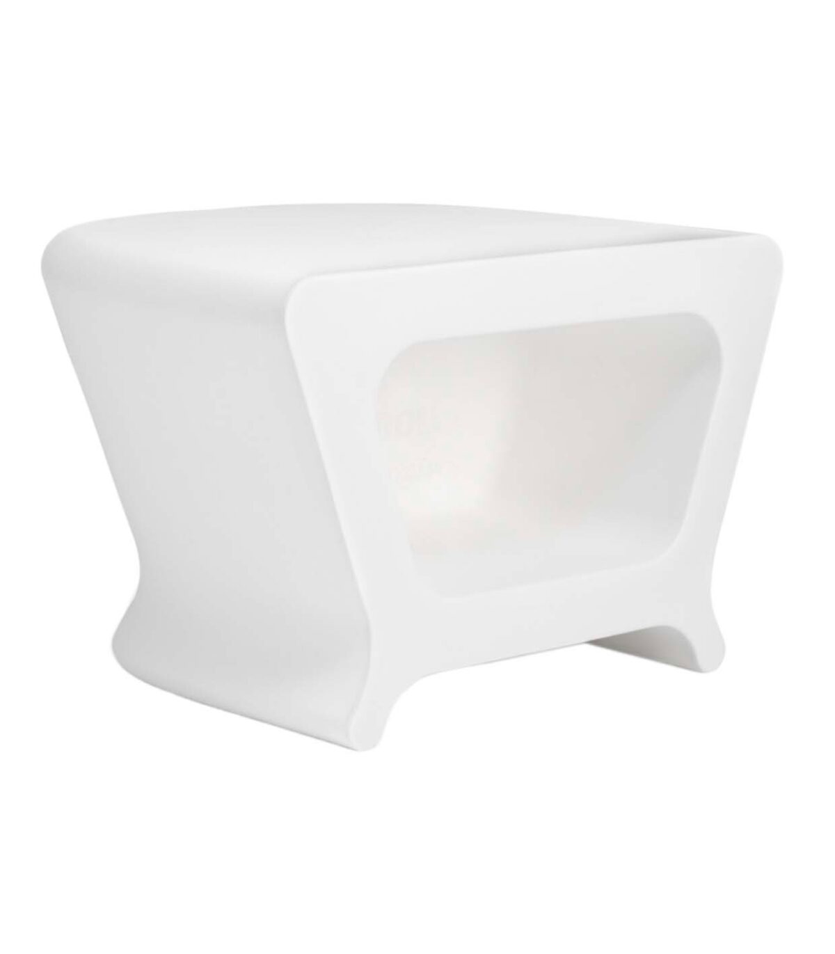 Designer PAL Table/Stool from Vondom with playful silhouette and practical design for Birmingham, Michigan gardens